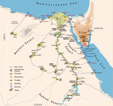 carte d'Egypte